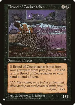 MTG Magic the Gathering Brood of Cockroaches (VIS-53/3034) The List LP - Image 1