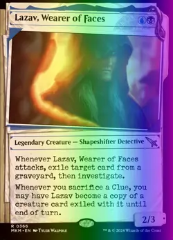 MTG Lazav, Wearer of Faces (366/499) Murders at Karlov Manor LP FOIL - Image 1
