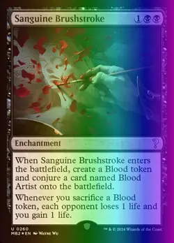 MTG Magic the Gathering Sanguine Brushstroke (260/390) Mystery Booster 2 NM FOIL - Image 1