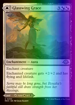 MTG Magic the Gathering Glasswing Grace (254/716) Modern Horizons 3 NM FOIL - Image 1