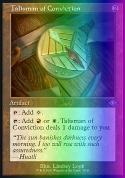MTG Talisman of Conviction (33e/404) Modern Horizons NM FOIL- ETCHED - Image 1