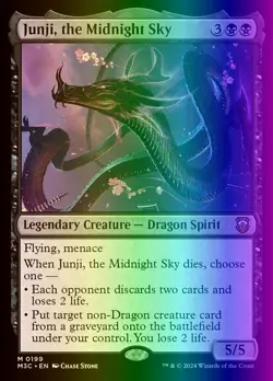 MTG Junji, the Midnight Sky (199r/782) Modern Horizons 3 Commander LP FOIL - Image 1