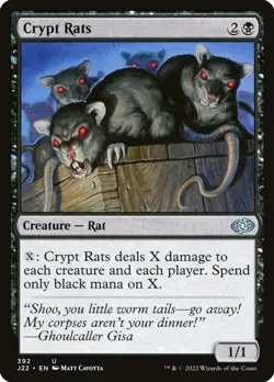 MTG Magic the Gathering Crypt Rats (392/835) Jumpstart 2022 NM - Image 1