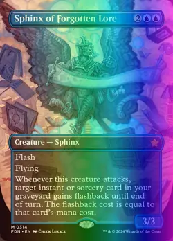 MTG Magic the Gathering Sphinx of Forgotten Lore (314/789) Foundations NM FOIL - Image 1