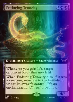 MTG Enduring Tenacity (374/499) Duskmourn House of Horror NM FOIL - Image 1