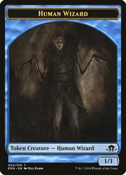 MTG Magic the Gathering Token - Human Wizard (2/234) Eldritch Moon LP - Image 1