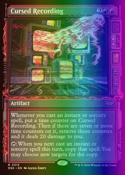 MTG Cursed Recording (315/499) Duskmourn House of Horror NM FOIL - Image 1