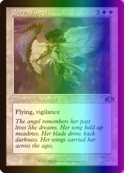 MTG Magic the Gathering Serra Angel (271/520) Dominaria Remastered LP FOIL - Image 1