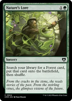 MTG Magic the Gathering Nature's Lore (904/1173) Commander Masters NM - Image 1