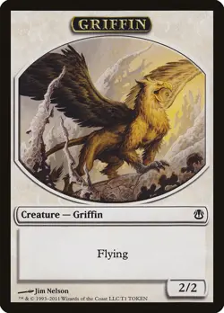 MTG Magic the Gathering Token - Griffin (1/85) DD Ajani vs. Nicol Bolas LP - Image 1