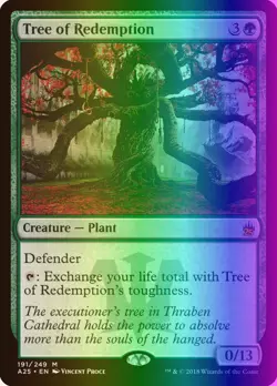 MTG Magic the Gathering Tree of Redemption (191/267) Masters 25 LP FOIL - Image 1
