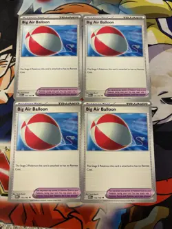 4x Big Air Balloon 155/165 Playset Pokemon Scarlet & Violet 151 NM Trainer - Image 1