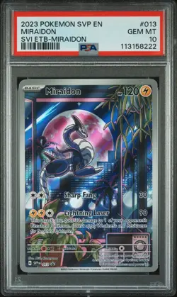 2023 POKEMON SVP EN-SV BLACK STAR PROMO #013 MIRAIDON PSA 10 - Image 1