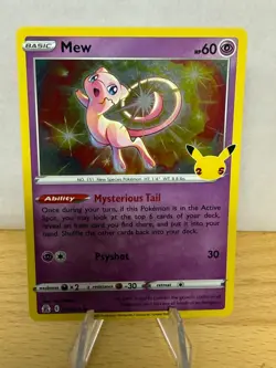 Pokemon Celebrations - Mew Holo Rare 011/025, 25th Anniversary Set - Image 1