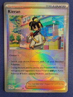Pokemon TCG Kieran 113/131 Pokeball Right Texture Shift Error Prismatic Evo NM - Image 2