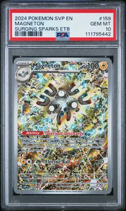 2024 POKEMON SVP EN-SV BLACK STAR PROMO #159 MAGNETON PSA 10 - Image 1