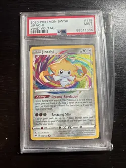 PSA 9 2020 Pokemon Vivid Voltage Jirachi 119/185 Amazing Rare - Image 1