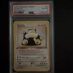 Snorlax 27/64 1st Edition 1999 Jungle Non Holo Pokemon PSA 6 - Image 1