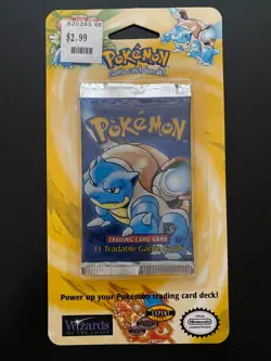 Pokemon Blister Pack 1st Edition Base Set 1999 Blastoise Booster Pack - Image 1