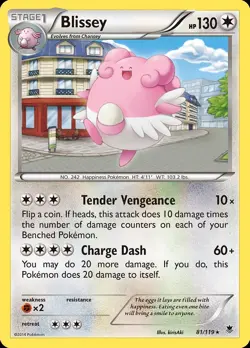Pokemon Blissey (Cosmos Holo) (81c/139) Phantom Forces NM HOLO - Image 1