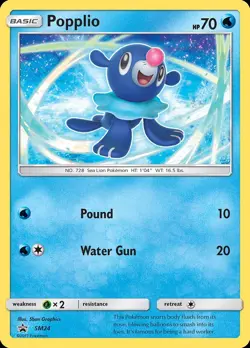 Pokemon Popplio (SM24/260) SM Black Star Promos NM HOLO - Image 1
