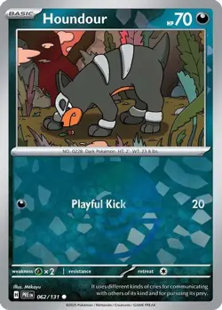 Houndour (Poke Ball Pattern) (62/356) Prismatic Evolutions LP REVERSE HOLO - Image 1