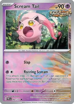 Scream Tail (Poke Ball Pattern) (42/356) Prismatic Evolutions LP REVERSE HOLO - Image 1