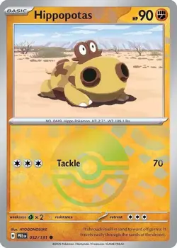 Hippopotas (Poke Ball Pattern) (52/356) Prismatic Evolutions LP REVERSE HOLO - Image 1