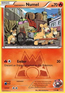 Pokemon Team Magma's Numel (1/34) Double Crisis LP - Image 1