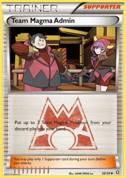 Pokemon Team Magma Admin (29/34) Double Crisis LP REVERSE HOLO - Image 1