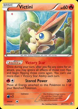 Pokemon Victini (23/155) Legendary Treasures LP HOLO - Image 1