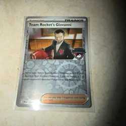 Team Rocket's Giovanni 174/182 Destined Rival Regional Promo Pokemon TCG - Image 1