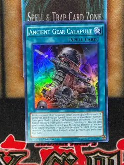 Yugioh Ancient Gear Catapult SR03-EN021 Super Rare 1st Ed NM - Image 1