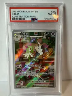 Pokemon 2023 SVI en Kirlia Illustration Rare Card #212/198 PSA 8 NM-MT - Image 1