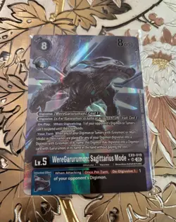 Digimon Card Game WereGarurumon: Sagitarius Mode Alt Art EX9-019 Versus Monsters - Image 1