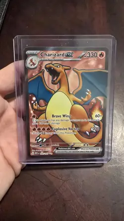 Pokemon TCG Charizard EX Full Art Scarlet & Violet Holo Card 183/165 Ultra Rare - Image 1
