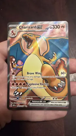 Pokemon TCG Charizard EX Full Art Scarlet & Violet Holo Card 183/165 Ultra Rare - Image 2