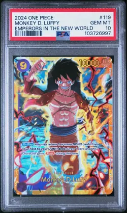 One Piece Card Game OP09-119 Monkey D. Luffy SEC Emperors in the New World PSA10 - Image 1