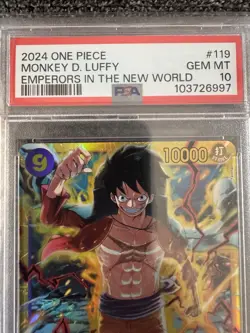 One Piece Card Game OP09-119 Monkey D. Luffy SEC Emperors in the New World PSA10 - Image 5