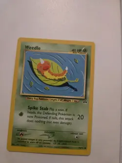 Weedle Neo Discovery EX, 70/75 Pokemon Card. - Image 1