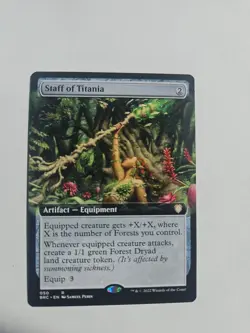 Staff of Titania (Extended Art) Commander: the Brothers' War Regular - Image 1