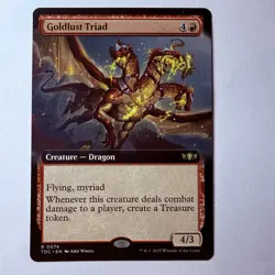 Magic The Gathering Mtg Goldlust Triad Borderless Tarkir Dragonstorm Rare - Image 1