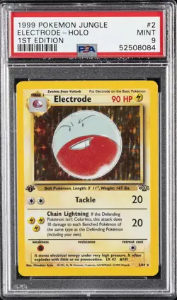 1999 POKEMON JUNGLE 1ST ED #2 ELECTRODE-HOLO PSA 9 - Image 1