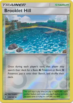 Pokemon - Brooklet Hill - 120/145 - Uncommon - Reverse Holo - Sun & Moon Guardia - Image 1