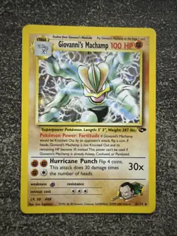 GIOVANNI’S MACHAMP HOLO - POKEMON 6/132 GYM CHALLENGE ENGLISH - Image 1