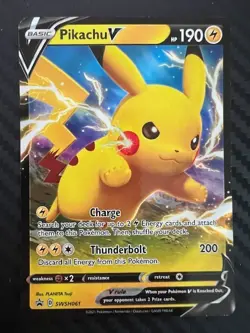 Pokemon TCG Pikachu V SWSH Black Star Promos SWSH061 Holo Promo VLP - Image 1