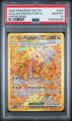 2024 Pokemon Surging Sparks Alolan Exeggutor Ex Hyper Rare 248 /191 PSA 10 💎 - Image 1