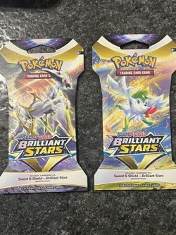 Pokemon TCG: Sword & Shield - Brilliant Stars Sleeved Booster Pack - 2 Pack Lot - Image 1