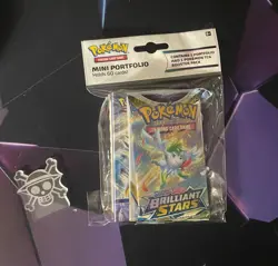 Pokemon TCG: Brilliant Stars Booster Pack and Mini Portfolio - FACTORY SEALED! 820650809965 - Image 1