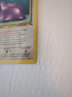 Pokemon TCG Ditto Fossil 18/62 Regular 1st Edition Rare - Image 2